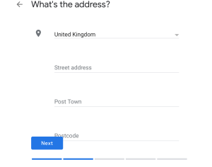 Whats the address page google my business